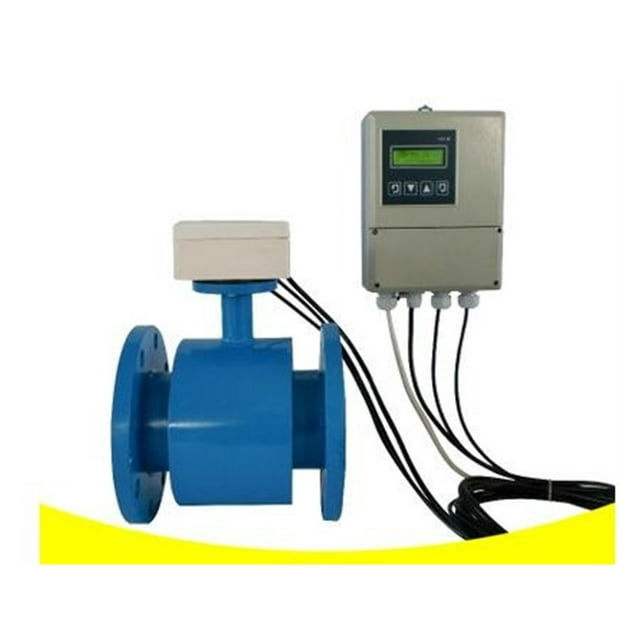 Split Magnetic Flow Meter Remote Display Liquid Wastewater Sewage Slurry Electromagnetic Flowmeter 4-20mA RS485 ,Easy to Operate