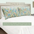 thumbnail image 4 of Elegant Comfort Ultra Soft Set of 2 Floral Pint Pillowcases - 1500 Series Hotel Quality Microfiber, Soft and Smooth Envelope Closure 2-Piece Pillow Covers - Standard/Queen, Magnolia, 4 of 9