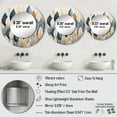 thumbnail image 4 of Designart "Collage of Beige and Blue Minimalism Leaves I" Leaves Round Mirror Wall Decor Traditional - Large Beige Round Bathroom Mirror - Round Mirror - 23" x 23", 4 of 6