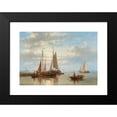 thumbnail image 2 of Abraham Hulk 24x17 Black Modern Framed Museum Art Print Titled - Sailing Boats on Rough Seas, 2 of 5