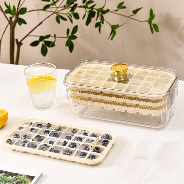 Plateau à Glace Carré, Facile à Libérer Grande Capacité Machine à Glace pour Refroidir les Boissons Café
