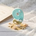 thumbnail image 6 of Birthday Cake Candle, Number 1 Candle, 1St Birthday Candle, Mermaid Birthday Party, Teal Glitter Seashell Pearl Accent Number Candle for Under The Sea Themed Cake Topper, Single, 6 of 6