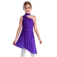 thumbnail image 1 of Rswnyirn Robe de Danse Contemporaine Moderne Sans Manches pour Filles, Jupe de Ballet, Justaucorps, Violet 10, 1 of 5