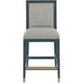 thumbnail image 6 of Currey And Company 7000-0902 Santos 18" Wide Mahogany, Rattan Counter Stool - Vintage Navy, 6 of 7