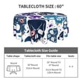 thumbnail image 5 of ZICANCN Round Table Cloths 60 Inch, Crazy Blue Skeletons Skulls Table Cover Waterproof Washable Outdoor Picnic Tablecloth, 5 of 8