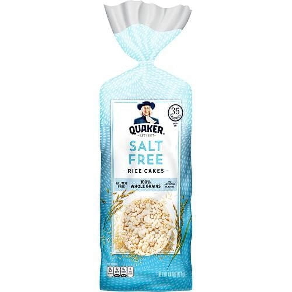 Quaker Rice Cakes Variety Bundle - Pack Of 3 Flavors,CARMEAL CORN, APPLE CINAMON,SALT FREE..