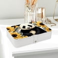 thumbnail image 6 of Panda Elegant Jewelry Box Organizer with Removable Compartment and Earring Holder - Portable PU Leather Storage Case, 6 of 6