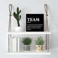 thumbnail image 5 of Zomyto 7x7 In Team Definition Wooden Wooden Box Sign Office Team Quote Desk Decorative Wooden Sign, 5 of 7