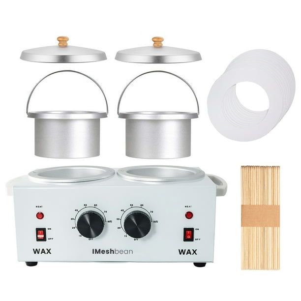 iMeshbean Hot Salon Wax Warmer Heater Depilatory Pot Machine, 40 Spatulas + 10 Protective Collar Rings