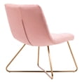 thumbnail image 6 of Duhome Velvet Accent Chair Small Lounge Chair Modern Vanity Chair for Living Room Bedroom with Gold Metal Legs Salmon Pink, 6 of 7