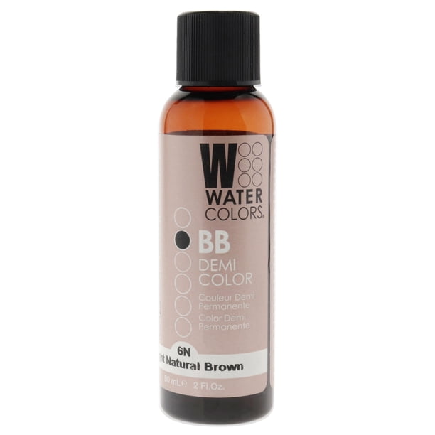 Tinte semipermanente para cabello Tressa Watercolors BB - 6N marrón natural medio 2 oz