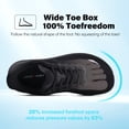 thumbnail image 2 of Women's Slip in Hands up Free Wide Toe Box Running Shoes Arch Support Cushion Walking Sneakers with Zero Drop Sole, 2 of 6