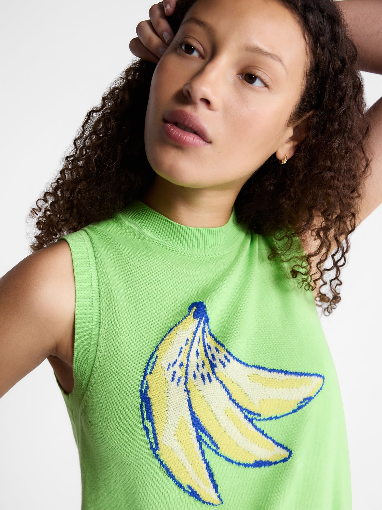 Free Assembly Women's and Women's Plus Graphic Sweater Shell, Sizes XS-4X
