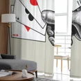 thumbnail image 5 of Poker Hearts Letters Sheer Curtains for Living Room The Bedroom Voile Organza rative Curtain Drapes Tulle Curtains, 5 of 7