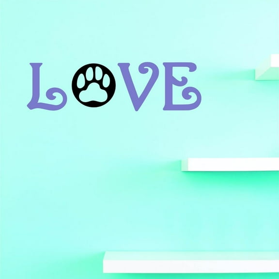 Custom Decals Love Animals Wall Art Size: 8 X 30 Inches Color: Multi