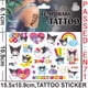 thumbnail image 4 of Juego de 4 pegatinas de Hello Kitty para tatuajes, resistentes al agua, originales, con diseño de perro canela, suministros para fiestas de cumpleaños, decoración, regalo para niños Kuromied, 4 of 4