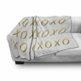 thumbnail image 3 of Xo Soft Flannel Fleece Throw Blanket, Affection Sincerity Love Letter with Old Fashioned Retro Effects Print, Cozy Plush for Indoor and Outdoor Use, 50" x 60", Sand Brown White, by Ambesonne, 3 of 6