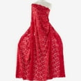 thumbnail image 2 of Zelouf Adored Lace Trans W/glitter Cut Scallops  , Sewing, DIY, Crafts Fabric by the Yard, Brilliant Cherr, 1 Yard, 2 of 2