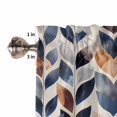 thumbnail image 5 of Kitchen Curtains 45 Inches length, Navy Blue Burnt Orange Window Treatment Curtain Drapes, Botanical Palm Leaf Abstract Lightweight Window Panels for Living Room Bedroom, 52"x45", 2 Panels, 5 of 7