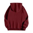 thumbnail image 6 of Atogsazn Womens Hoodies Casual Long Sleeve Letter Printed Hooded Sweatshirt Fall Loose Pullover Tops Clothing Wine XXXXXL Fashion, 6 of 6