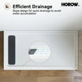 thumbnail image 3 of HOROW 60"L x 32"W Shower Base,Acrylic with Rectangular Stainless Steel Matte Black Drain and Cover,Left Drain Location, 3 of 7