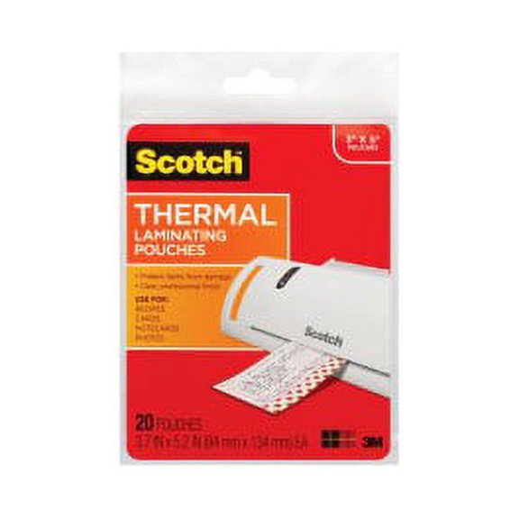Scotch Thermal Pouches TP5902-20 for items ups to 3.70 in x 5.27 in