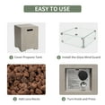 thumbnail image 5 of VENTOPYR 35''Outdoor Square Propane Fire Pit Table with Tank and Wind Guard, 5 of 8