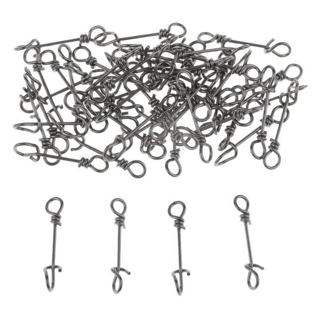 50 broches de pesca giratorios de acero inoxidable de alta resistencia con cierre rápido 26mm