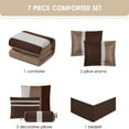 thumbnail image 3 of Nanshing 7 Piece Comforter Set, Queen, Brown, 3 of 4