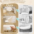 thumbnail image 5 of Ktaxon Vanity Makeup Chair Comfy Accent Chair Small Office Chair with Flower Back and Lumbar Pillow for Living Dining Room Bedroom Home Office Velvet White, 5 of 9