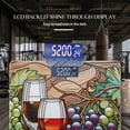 thumbnail image 3 of Bathroom Scale, Highly Accurate Digital Body Scale,Precisely Measures Weight up to 400 lbs-Wine Glasses And Grapes In Stained Glass Style On Wooden Background, 3 of 4
