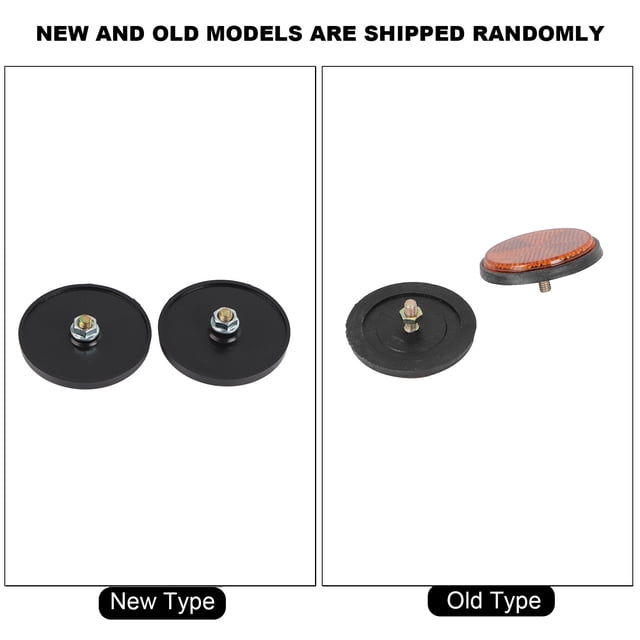 Aramox Car Reflector, 2 Pcs Round Reflector Universal Motorcycle Bike Red Reflector PMMA Material