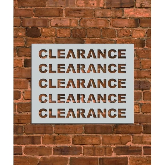 Clearance Sign Stencil