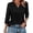 Black_04#78, variant on Cotton Henley Shirts for Women 3/4 Sleeve Solid color Dressy Tank Tops for Women Fall V-Neck Button Blouses for Women Dressy