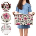 thumbnail image 5 of Yayeee Foldable Storage Basket for Shelves with Handles Waterproof Cloth Bins, Pink Flowers, 5 of 7