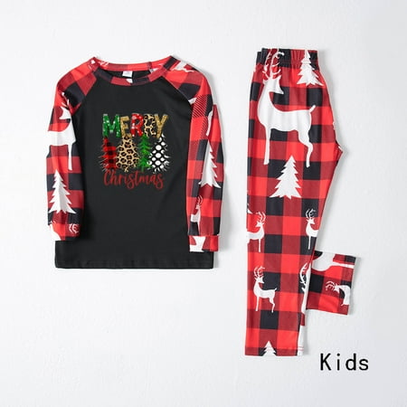 

Yrtoes Boys Girls Christmas Fashion Printing Top Pants Suit Family Parent-child Wear Kid christmas pajamas for family
