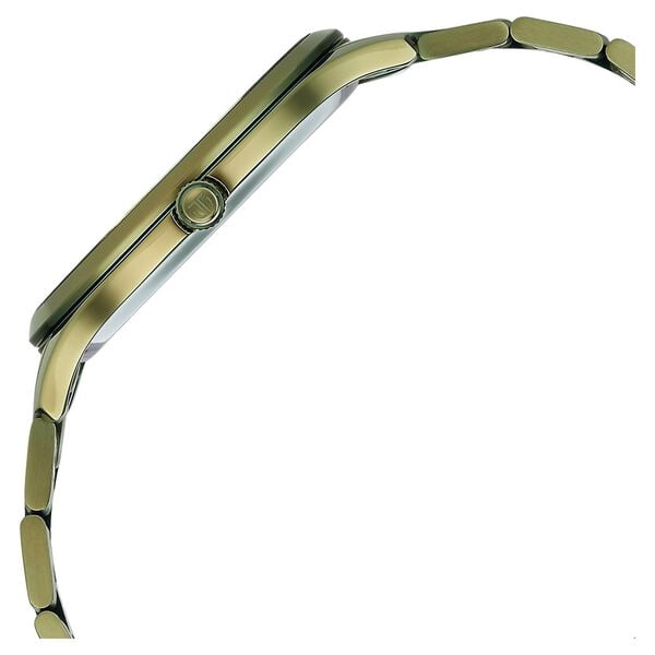 Titan Classique Slimline Green Dial Analog with Day and Date Stainless Steel Strap watch for Men