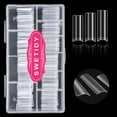 thumbnail image 1 of Cuadrados acrílicos transparentes SWETIDY para uñas, 500 unidades, con caja de 10 tamaños, 1 of 6