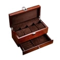 thumbnail image 1 of Double Layer Watch Box Multifunctional Practical Storage Case Display Holder for Dark Brown, 1 of 8