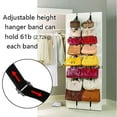 thumbnail image 2 of 1 Pair Over Door Hanger Hat Bag Clothes Coat Rack Holder Organizer Adjustable Straps Hanger, 2 of 7