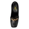 thumbnail image 6 of FSJ Women Dress Square Closed Toe Loafer Shoes Comfort Chunky High Heeled Pumps with Chain Decor Soft Color All Seasons for Lady, 6 of 6