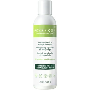 EcoTools Makeup Brush + Sponge Shampoo,  for Brushes & Sponges, 6 fl.oz./177 ml, 1 Count