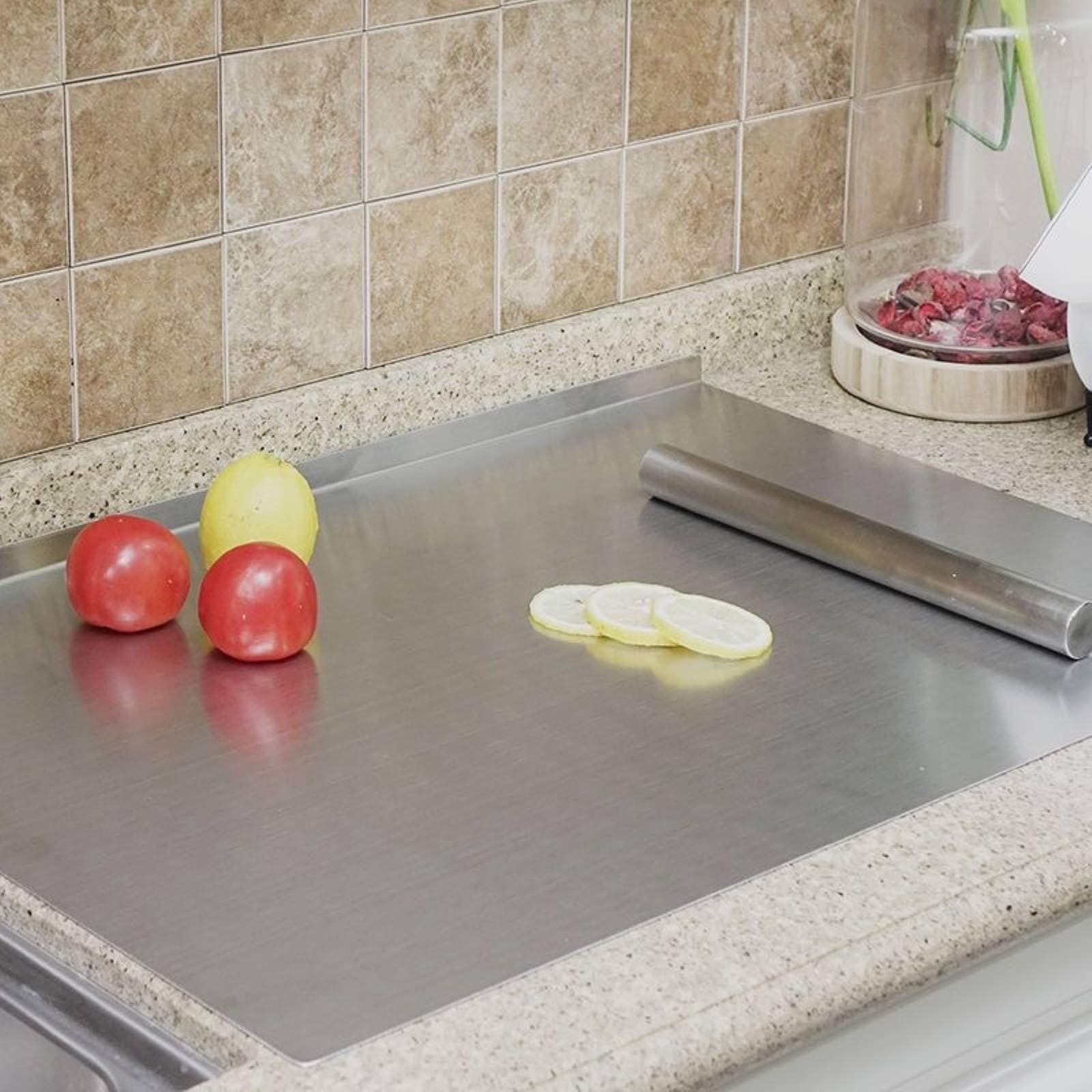 FURNIX Food-Safe Stainless Steel Cutting Board,Heavy-Duty Kitchen Chopping Board,Large Prep Board,Knife-Friendly Cutting Surface,Low-Maintenance Kitchen Tool,Dishwasher-Safe Cutting Board