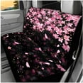 thumbnail image 3 of Pzuqiu Cherry Blossoms Car Accessories Front Rear Seat Covers Steering Wheel Seat Belt Headrest Covers Coaster Center Console Cushion Pad Keychain 14 Pcs Full Set Fit Most SUV Van Sedan Truck, 3 of 7