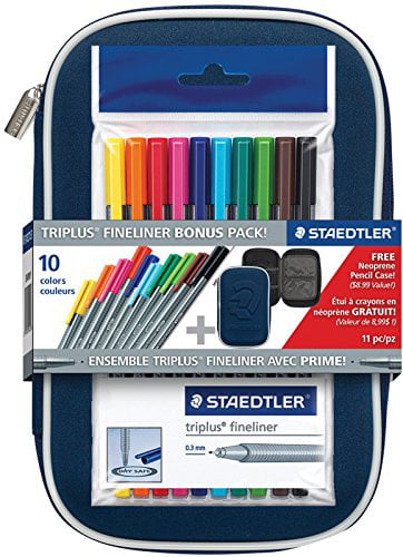 New STAEDTLER Triplus Fineliner 334 PC20 Case 20 Color Set Mercury Pencil & Case 