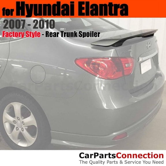Trunk Spoiler Compatible With 2007 2008 2009 2010 Hyundai Elantra Sedan Factory Style Painted Color 9A Carbon Gray