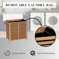 thumbnail image 6 of Bamboo Laundry Hamper with Lid, Removable Bag, Slatted Ventilation Design, Large Storage Basket, Perfect for Bathroom  Laundry Room, 6 of 7