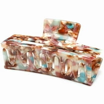 QinGoo Large Rectangle Hair Claw Clip for Thick Hair Strong Hold Women Hair Accessory 1 Count, 4.1 inch, Multicolor