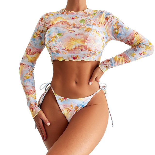 Gibobby Conjunto de traje de baño de bikini Traje de baño sexy a la moda para mujer, bikini, estilo lindo de niña, ropa interior sexy sin espalda(Rosa,CH)