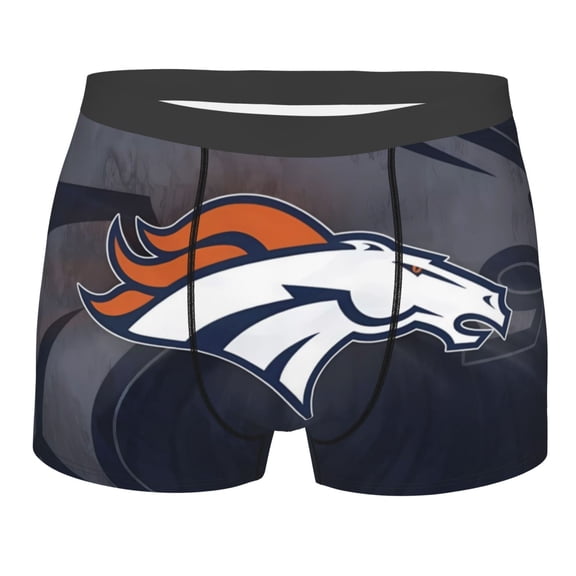 Denver Team Men's Boxer Briefs American Football Customized Briefs Adult Boxer Briefs Breathable and Sweat-Wicking Underpants Soft Stretch Fabric and Elastic Waistband Fan Gifts